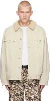Isabel Marant Off-white Japao Faux-shearling Denim Jacket In Ecru C