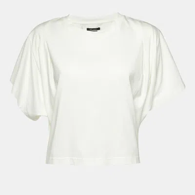 Pre-owned Isabel Marant Off White Jersey Cropped Zinalia T-shirt Xl