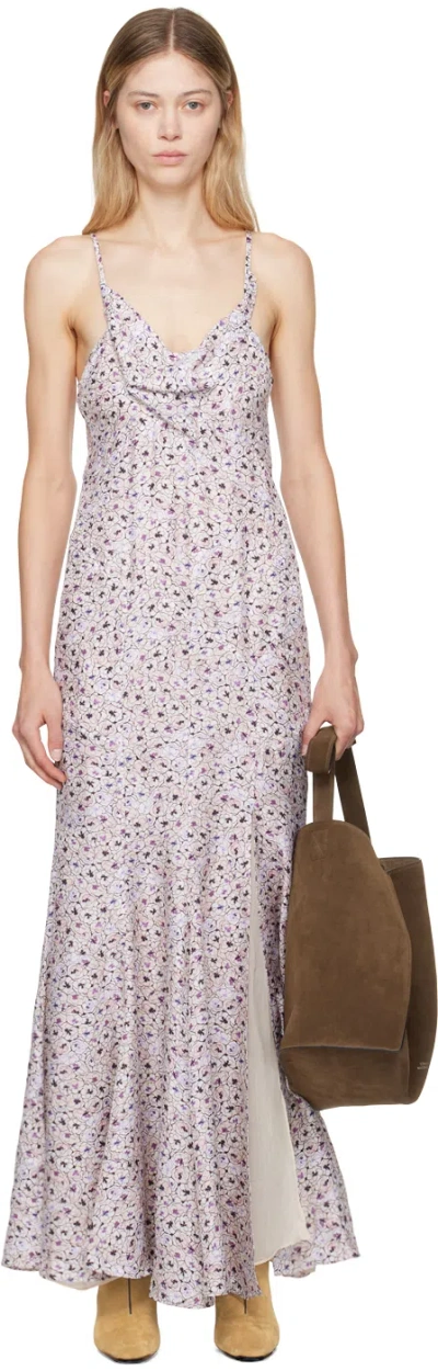 Isabel Marant Womens Ecru Manelia Flower-print Woven Maxi Dress
