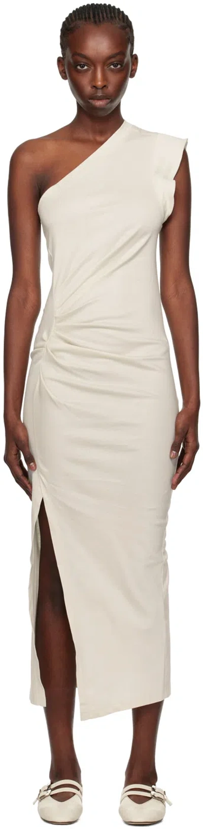 Isabel Marant Off-white Maude Midi Dress In 20ck Chalk