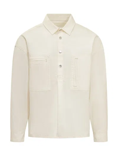 ISABEL MARANT MEN OFF WHITE RELAXED SOLID SHIRT