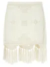 Isabel Marant Sandra Cotton Mini Skirt In Off White