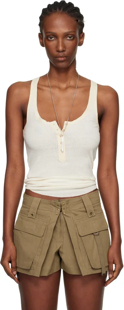 Isabel Marant Off-white Helma Silk Tank Top