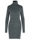 ISABEL MARANT OHARA DARK GREY BABY ALPACA BLEND DRESS