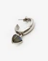 Isabel Marant Cheerful Man Earring In Khaki-silver
