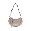 Isabel Marant Oskan Stud-embellished Shoulder Bag In Neutral