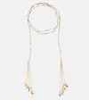 Isabel Marant Olathe Beaded Scarf Necklace In Black