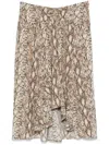 Isabel Marant Sakura Snakeskin-print A-line Maxi Skirt In 中性色