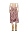 Isabel Marant Olena Stretch Silk Midi Skirt In Multi