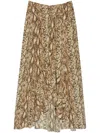 Isabel Marant Olena Draped Midi Skirt In Nude