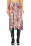 Isabel Marant Fuchsia Printed Sakura Nude Skirt In Purple