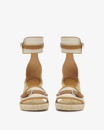 Isabel Marant Oliha Buckle-strap Espadrilles In Brown