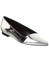 Isabel Marant Woman Ballet Flats Silver Size 6.5 Leather In Silver