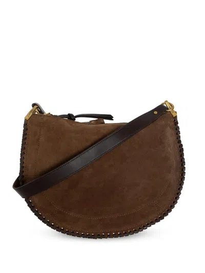Isabel Marant Olive Green Suede Oskan Shoulder Bag