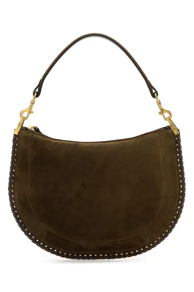 Isabel Marant Olive Green Suede Oskan Shoulder Bag