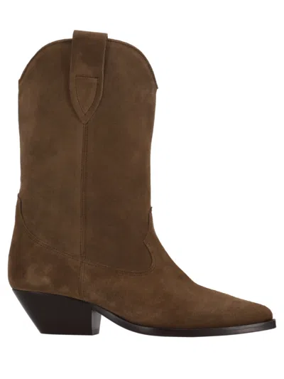 ISABEL MARANT OLIVE SOLID POINTED TOE BOOTS