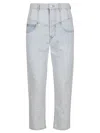 Isabel Marant Blue Noemie Denim Pants In Light Blue