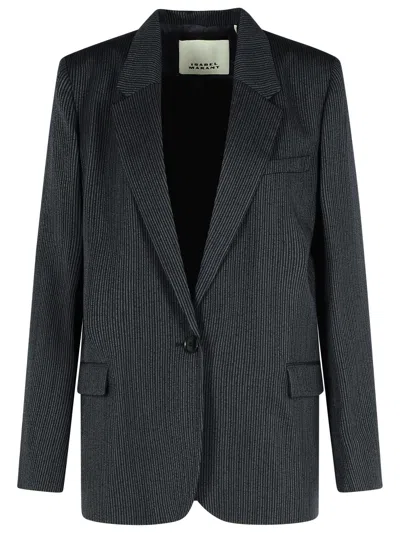Isabel Marant 'omelia' Black Virgin Wool Blend Blazer Women