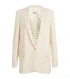 Isabel Marant Embroidered Stretch Crepe Omelia Blazer In Beige