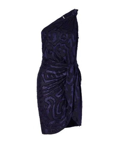 Isabel Marant Lilana One-shoulder Fil Coupé Midi Dress In Gold
