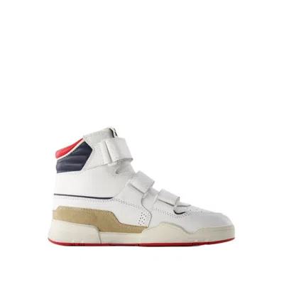 Isabel Marant Oney High Leather Sneakers In White