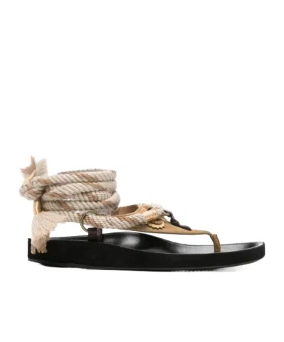 Isabel Marant Onya Flat Sandals In White