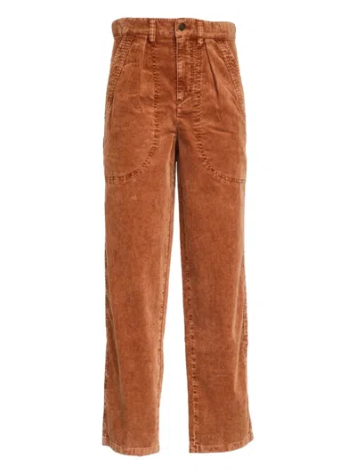 Isabel Marant Onyta Corduroy Trousers In Brown