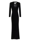 Isabel Marant Open-back Knitted Maxi Dress In Black