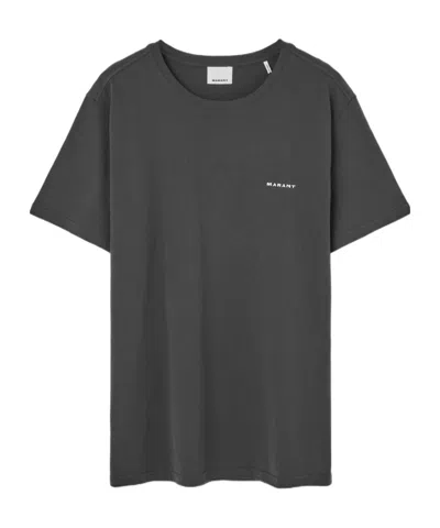 ISABEL MARANT ISABEL MARANT ZAFFERH LOGO EMBROIDERED CREWNECK T-SHIRT