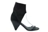 Isabel Marant Open Toe Triangular Heels In Black Leather In Black