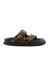 Isabel Marant Ladies Leopard Lennya Flat Sandals In Multi