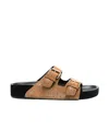 Isabel Marant Lennyo Studded Suede Dual-buckle Sandals In Multicolor