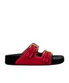 Isabel Marant Suede Sandals With Almond Open Toe In Multi
