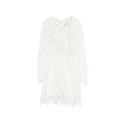 Isabel Marant Hizene Cotton-guipure Lace Mini Dress In Neutral