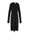 Isabel Marant Ophelie Frayed Edge Midi Dress In Black