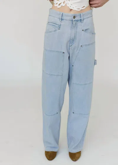 Isabel Marant Ophra Loose Fit Denim Jeans In Light Blue
