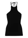 Isabel Marant Halterneck Knit Pullover Tie-back Detail In Black