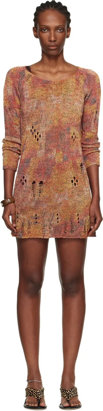 Isabel Marant Orange Hymira Printed Minidress