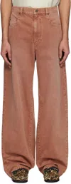 Isabel Marant Jameson Wide Leg Jeans In Burnt Henna