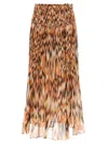 Isabel Marant Rolande Printed Silk-chiffon Midi Skirt In Orange