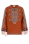 Isabel Marant Silk Blouse Embroidered Geometric Pattern