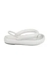 Isabel Marant Orene Leather Flatform Sandals In White