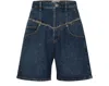 Isabel Marant Denim Shorts Contrast Stitching In Denim
