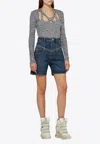 Isabel Marant Oreta Denim Shorts In Blue