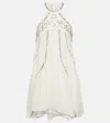 Isabel Marant Orfra Embellished Silk-blend Minidress In White