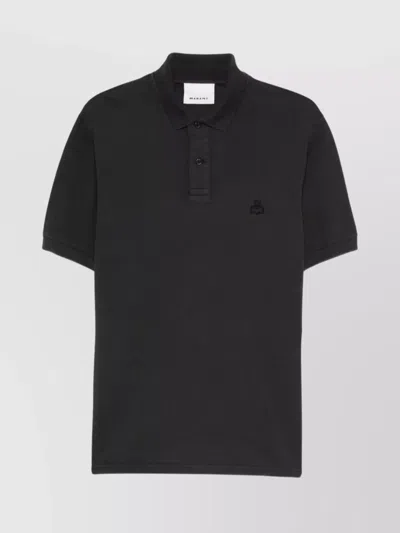 ISABEL MARANT ORGANIC COTTON POLO T-SHIRT WITH SHORT SLEEVES