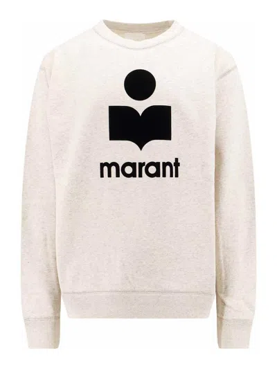 Isabel Marant Marant Mikoy Flocked Logo Sweatshirt In Pink