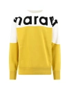 Isabel Marant Color-block Sweatshirt With Bold Lettering In Multi
