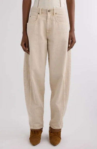Isabel Marant Oriane Barrel Leg Jeans In White