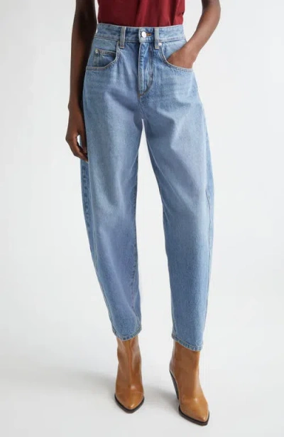 Isabel Marant Oriane Barrel Leg Jeans In Animal Print